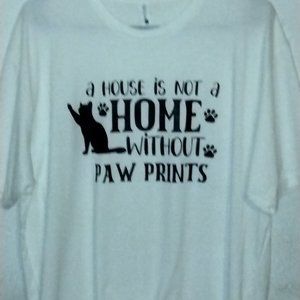 white a house is not a home without paw prints